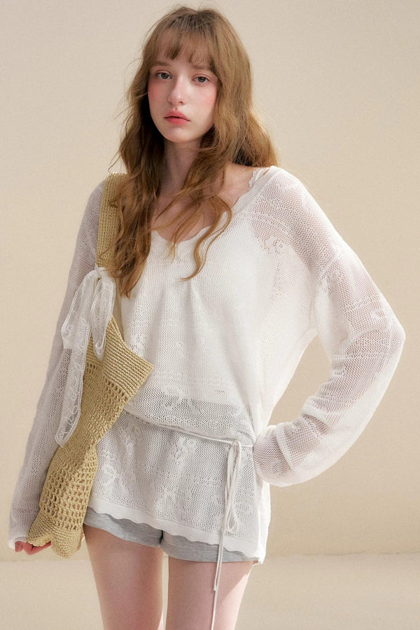 Hand-Painted Rose Jacquard Shirt