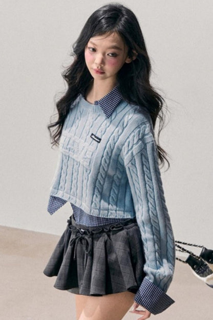 Hanging Blue Wool Sweater