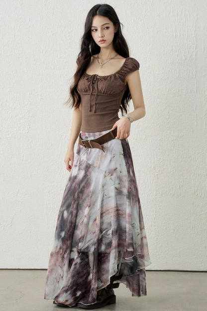 Zen-Inspired Purple Skirt