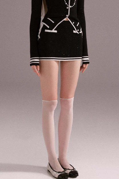 Hot Girl Slim Knitted Hip Skirt