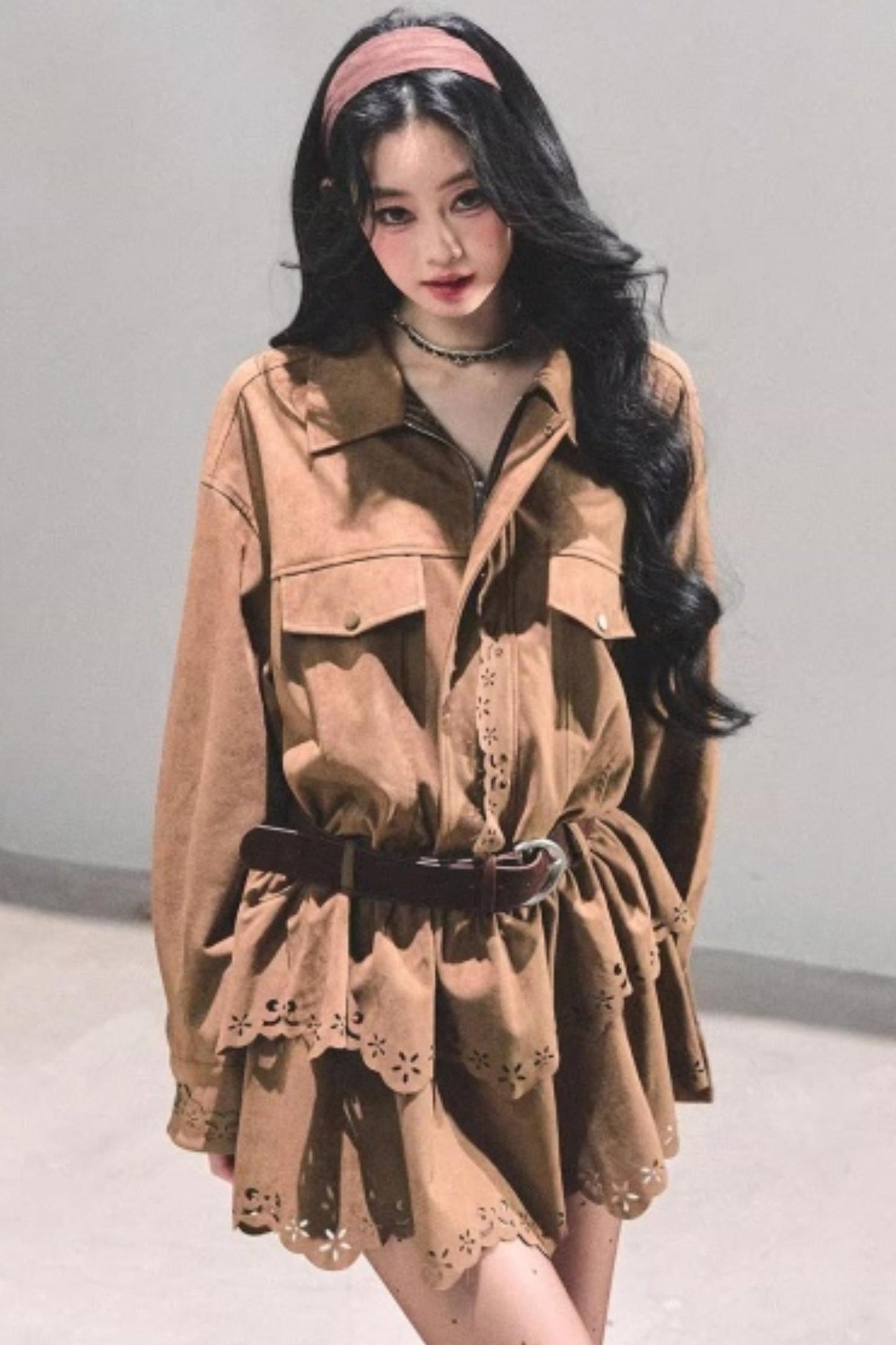 Cowhide Velvet Winter Dress