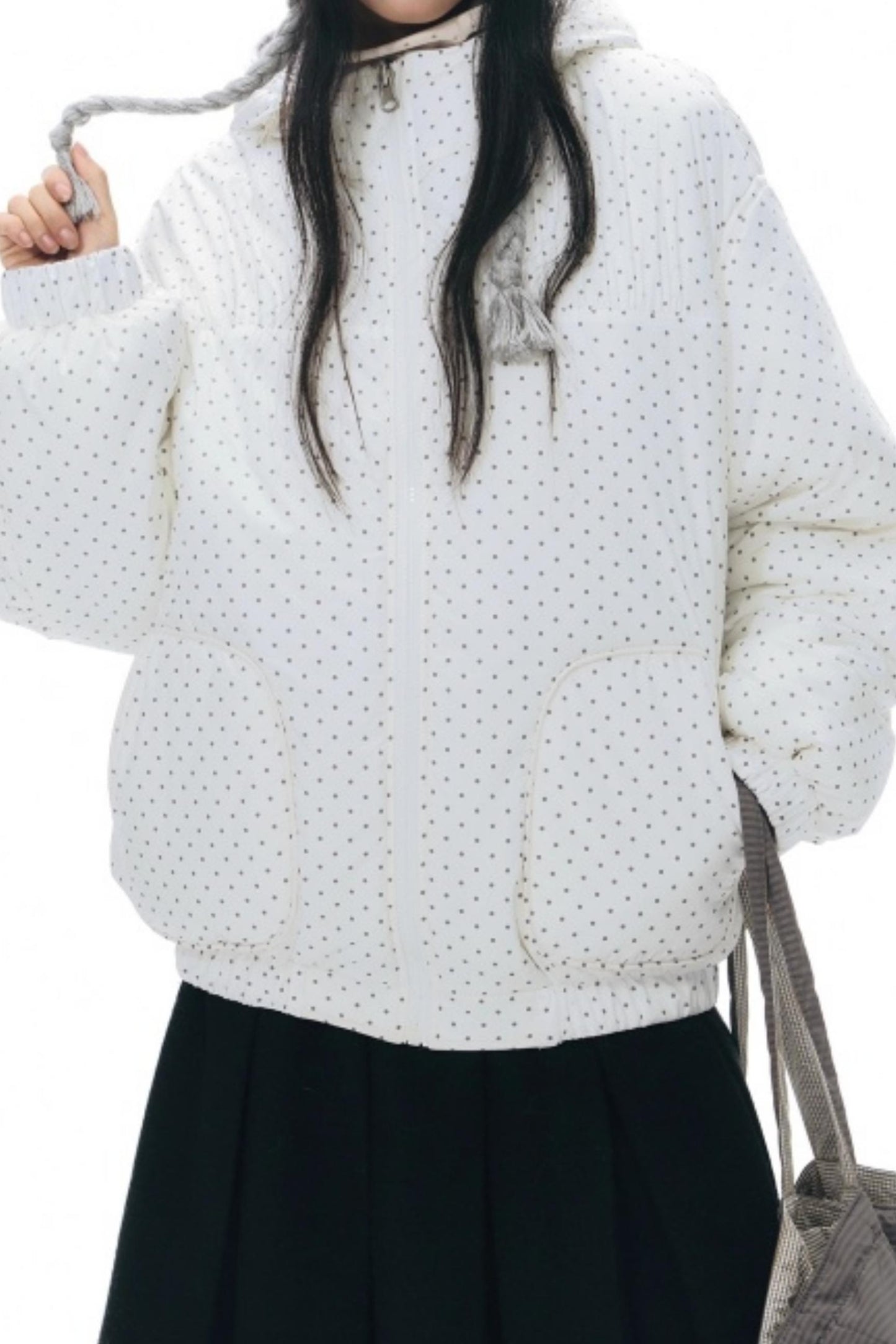 Reversible Polka Dot Hooded Jacket