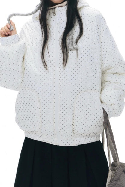 Reversible Polka Dot Hooded Jacket