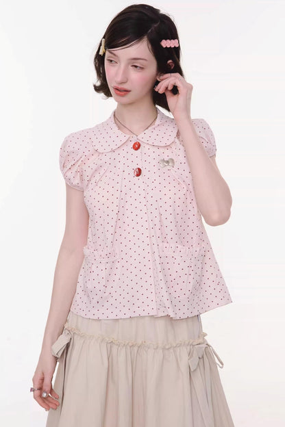 Sweet Starry Sky Polka Dot Blouse