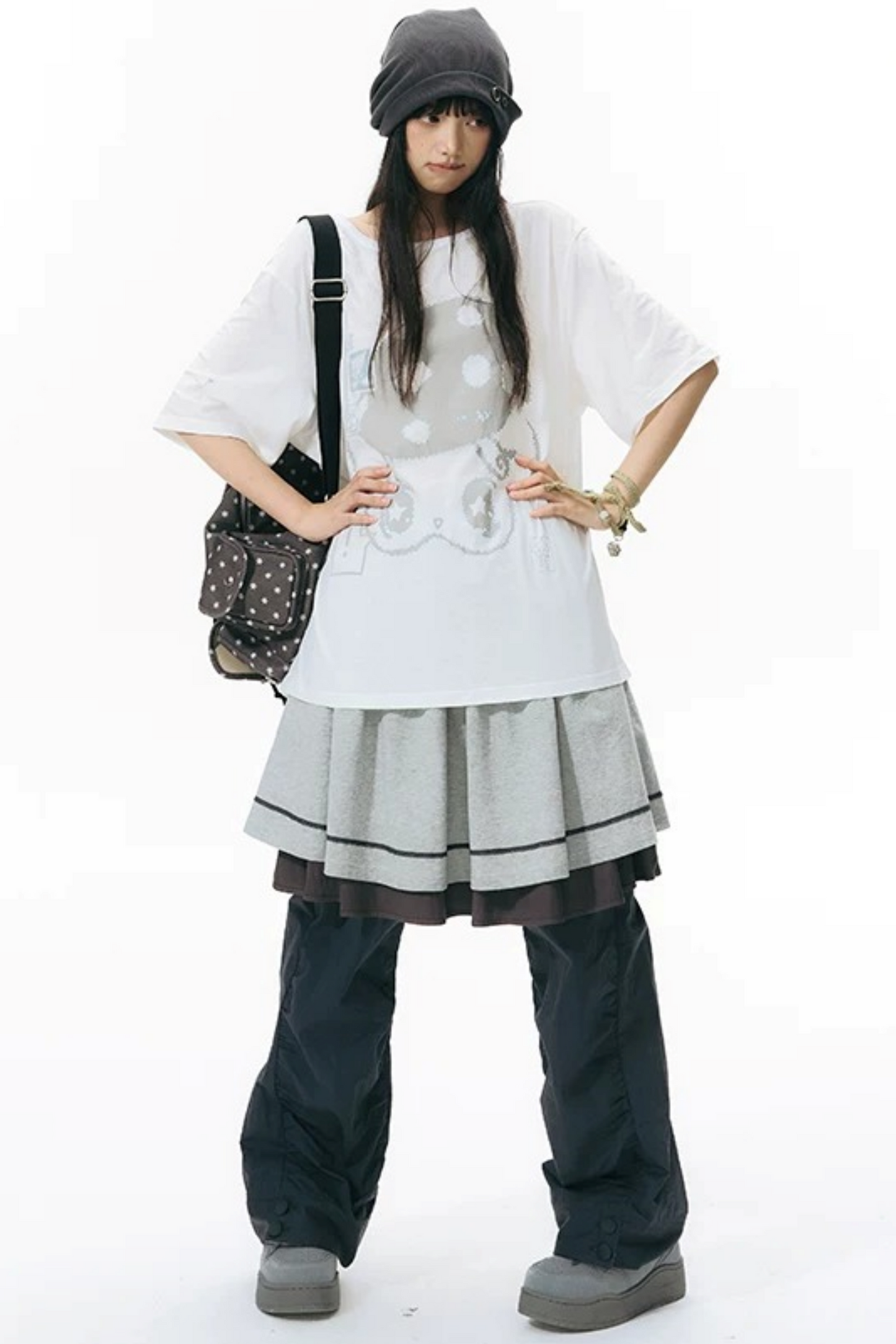 Reversible Color-Blocked Knit Skirt