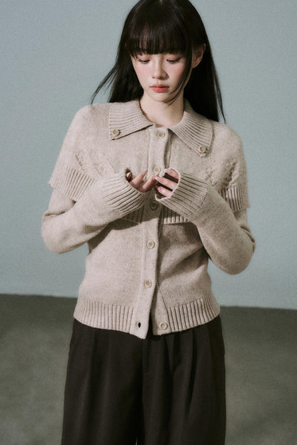 Cashmere Wool Blend Cape Top