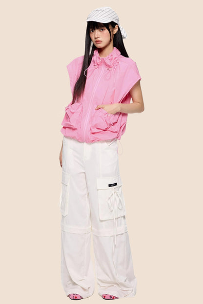 Removable Wide-Leg Slacks