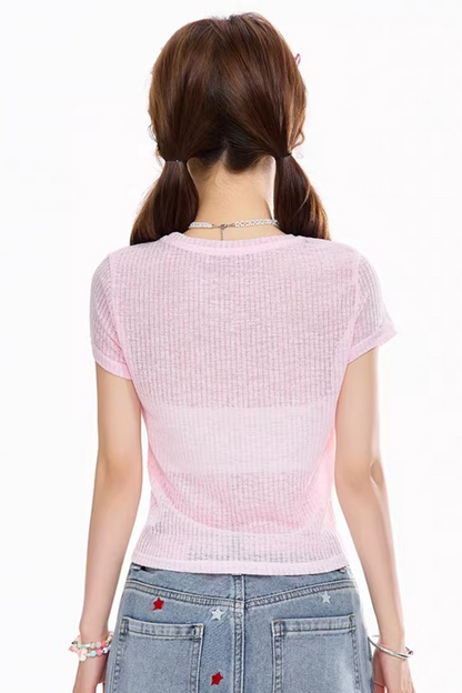 Graffiti Painted Slim Fit Top