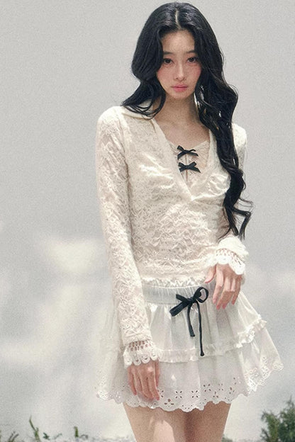 Blurred Focus Lace Top