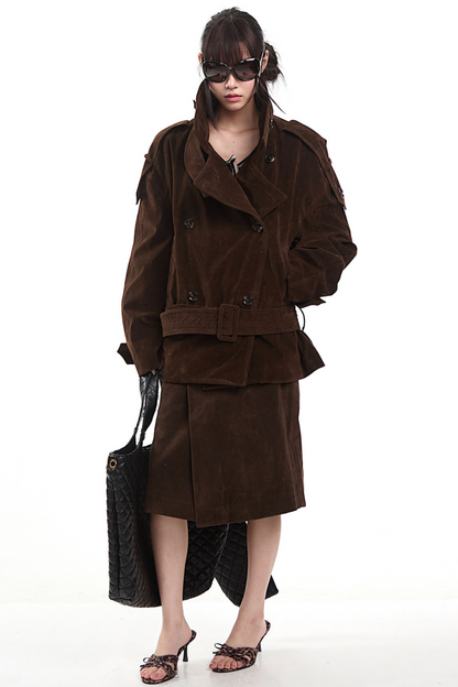 Retro Double-Breasted Cotton Jacket