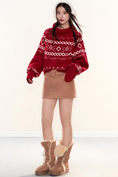 Fair Isle Batwing Sweater