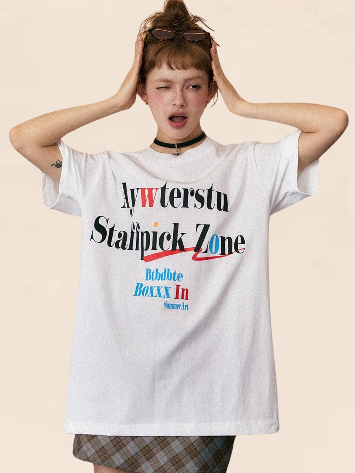 Amerikanisches Retro-Brief-T-Shirt