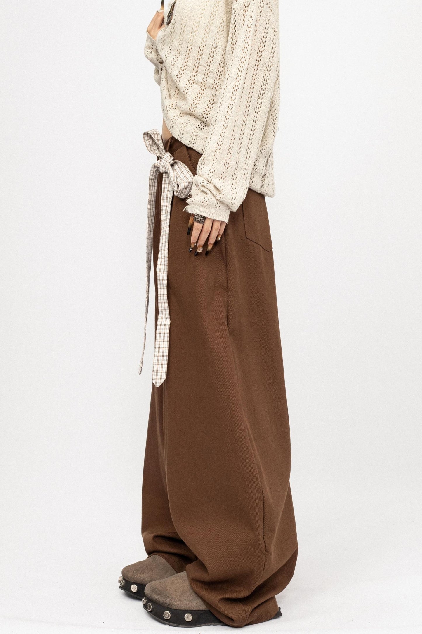 American Spice Coffee Wide-Leg Pants