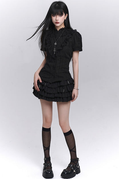 Ghost Lace Black Shirt