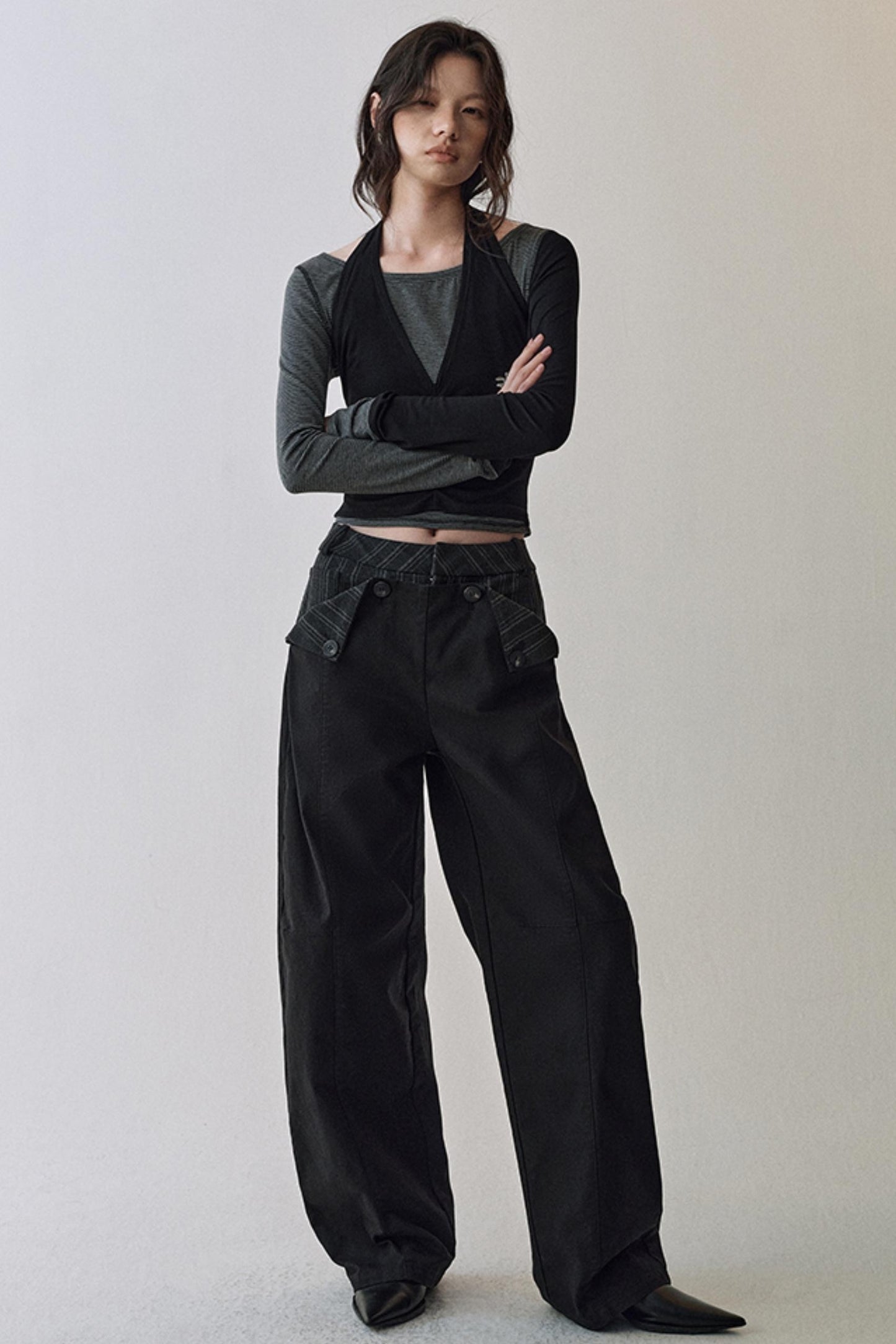 Yuan Boundary Double Waist Pants