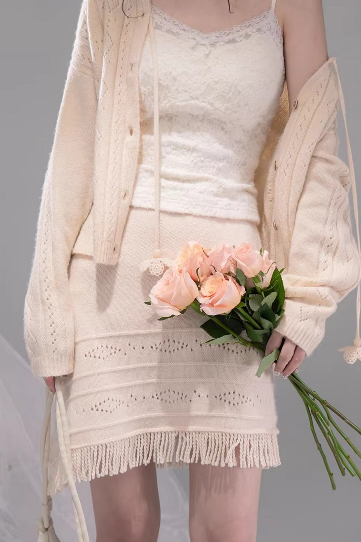 Artistic Nomadic Wool Knit Set