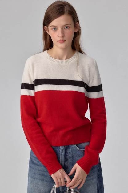 Red Striped Wool Sweater