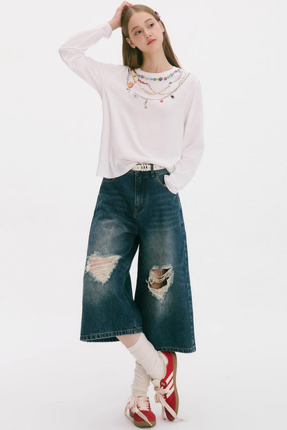 Vintage Denim Wide-Leg Jeans