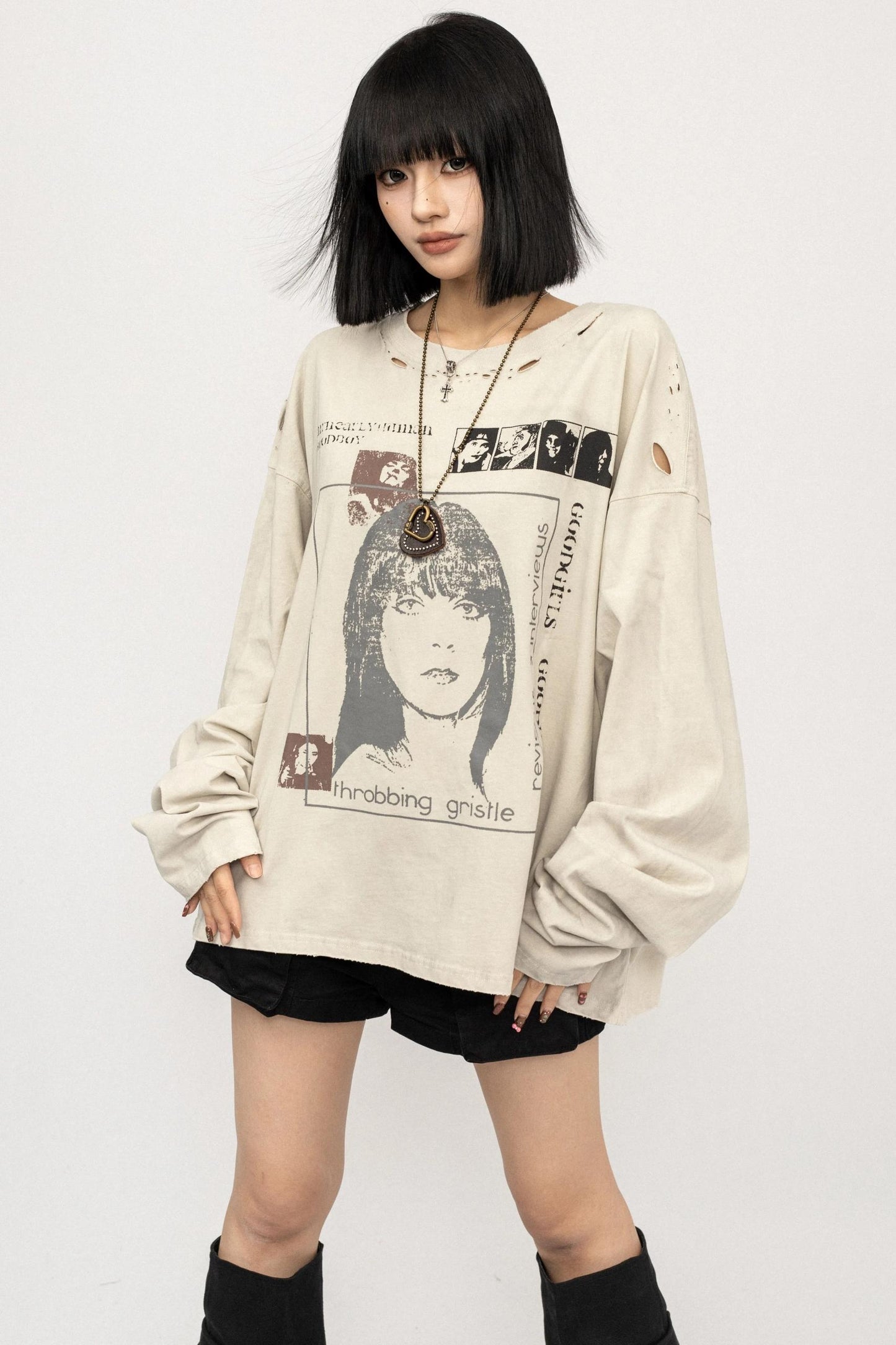 Lazy Retro Long Sleeve Top