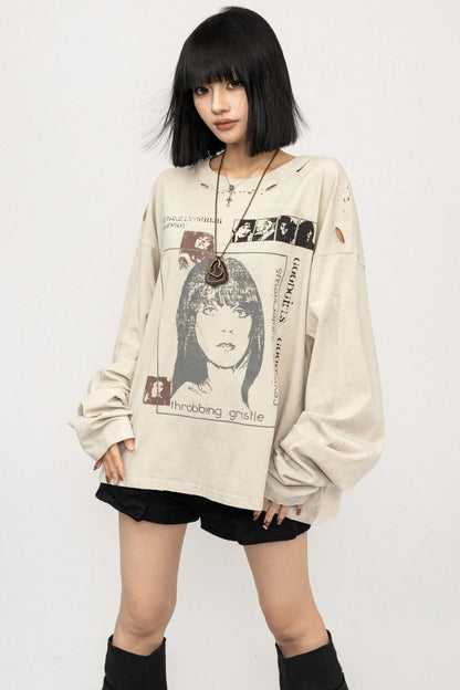 Lazy Retro Long Sleeve Top