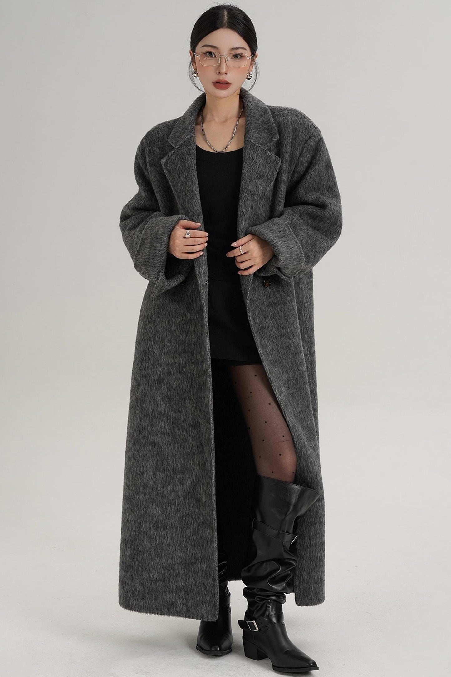 Elegant Double-Sided Wool Coat
