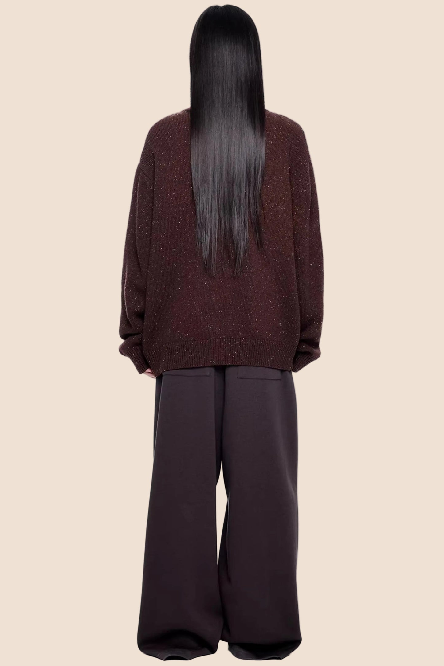 High-Neck Knitted Cardigan