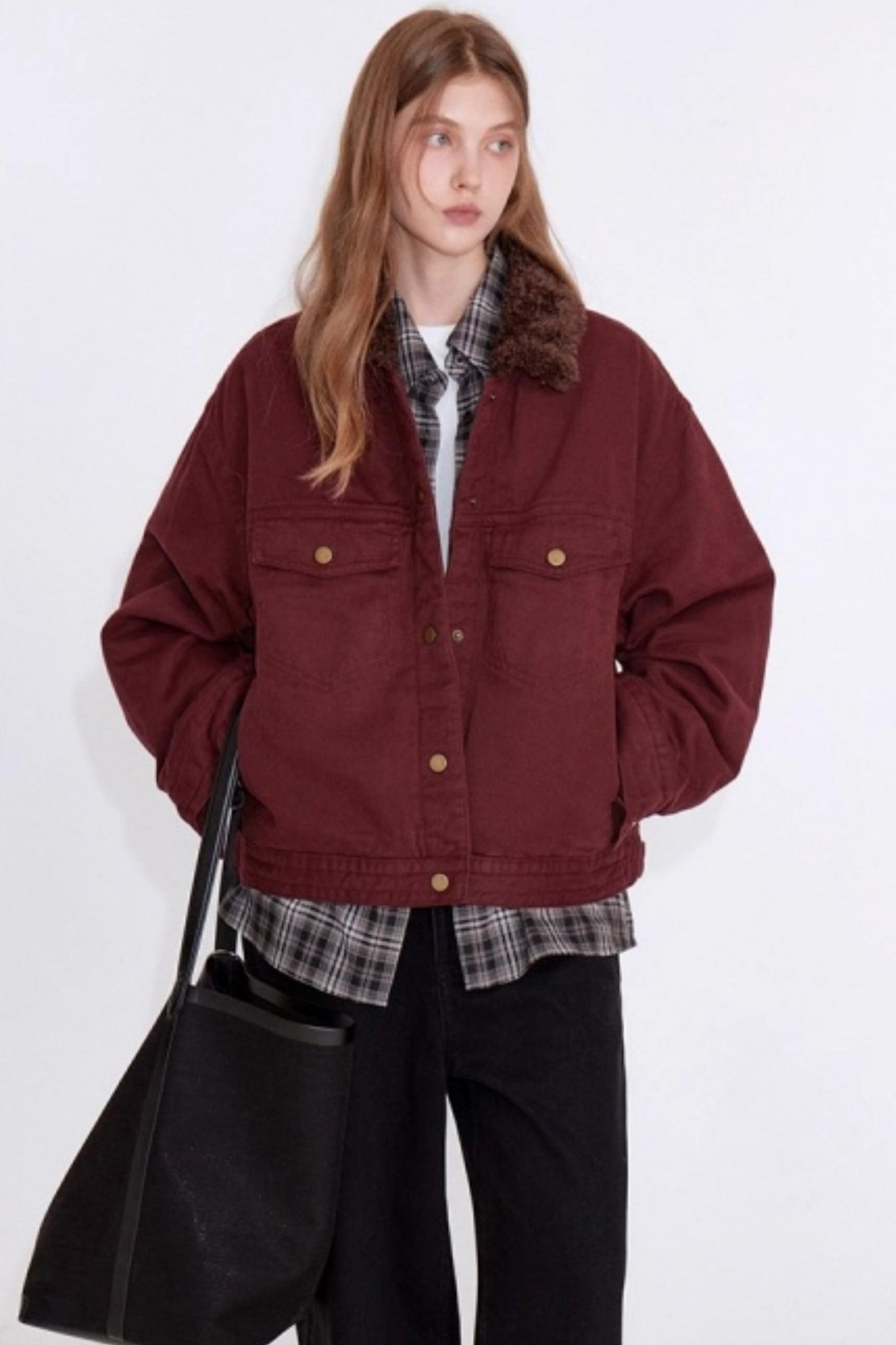 Cherry Vintage Red Cotton Jacket