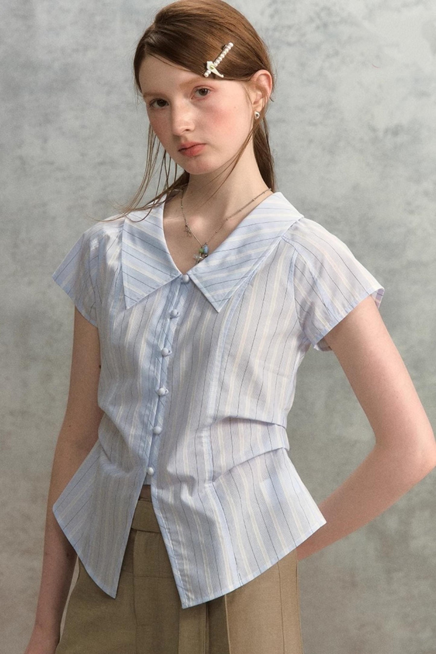 Chic Pink Striped Slim Fit Shirt