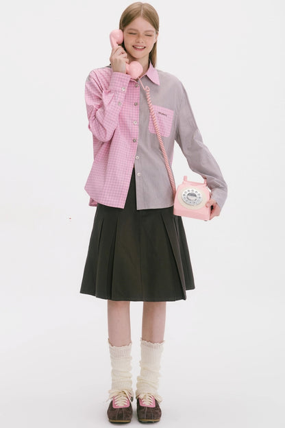 Casual Long Sleeve Check Shirt