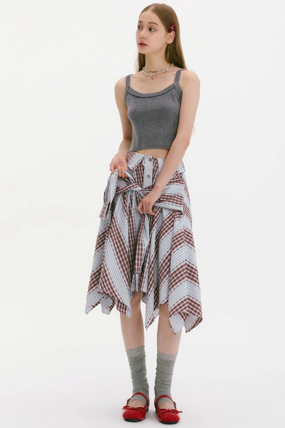 Late Summer Rhapsody Strap Skirt
