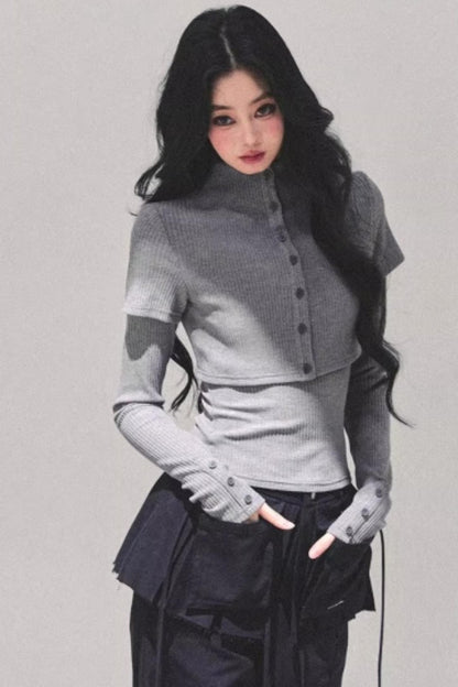 Soft Fall Knitted Top Two Piece Set