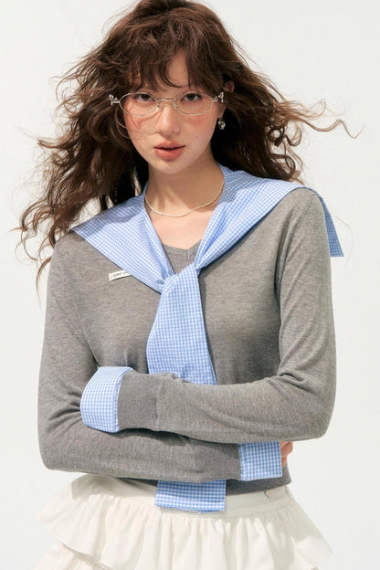 Vintage V-Neck Long Sleeve Top