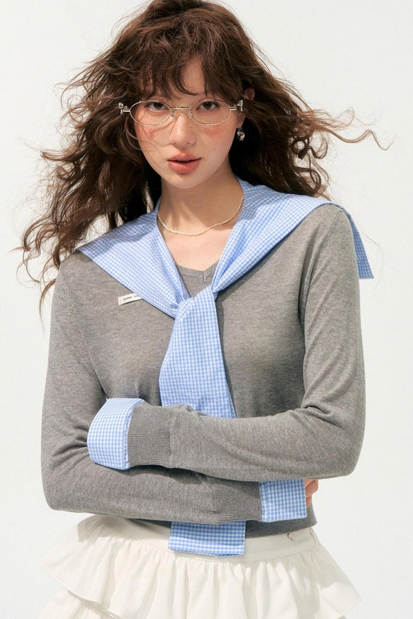 Vintage V-Neck Long Sleeve Top