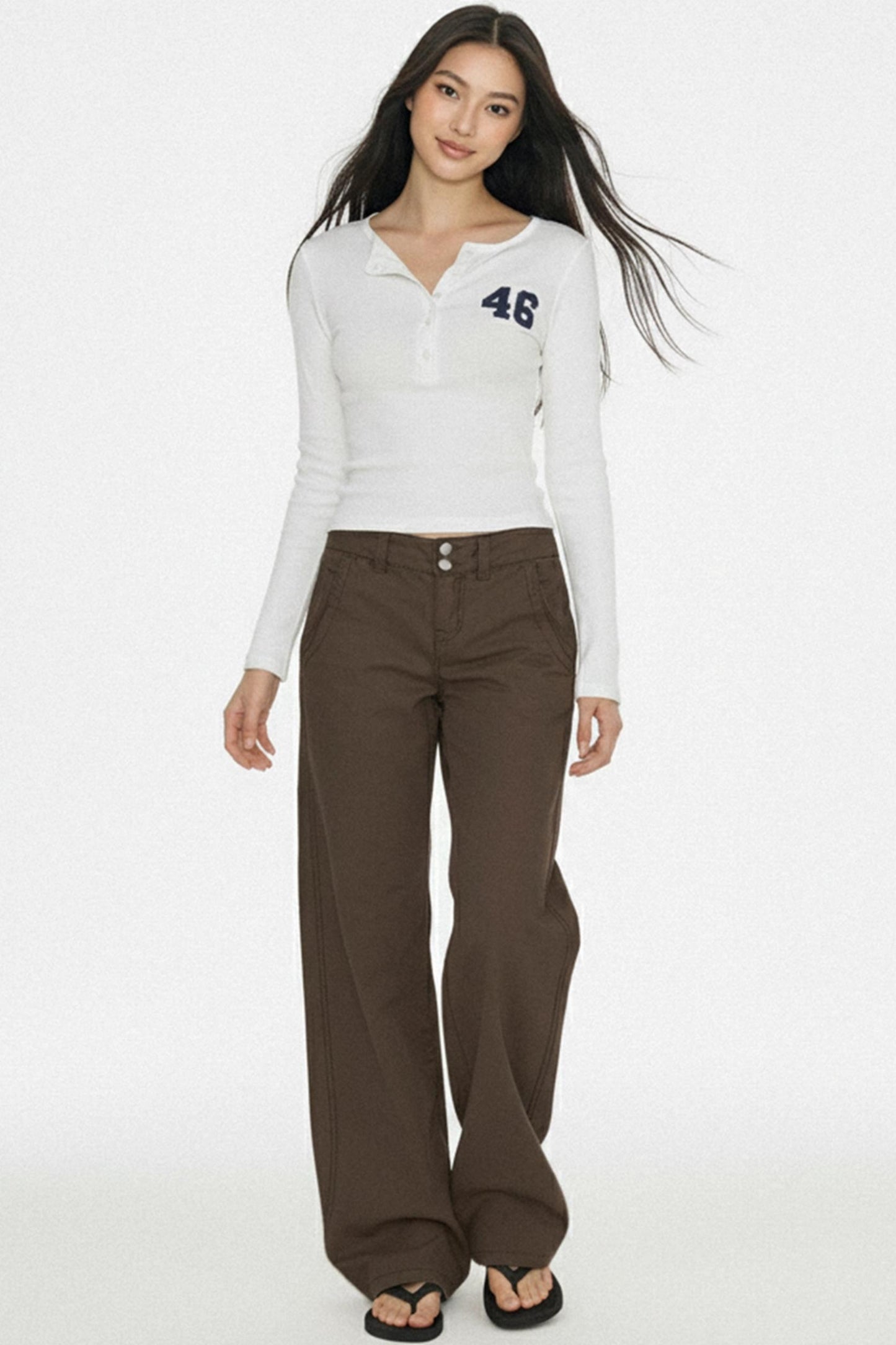 Retro Low-Waist Denim Pants