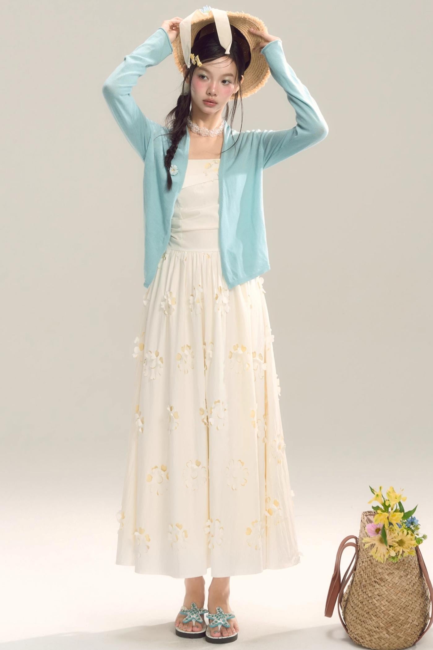 Coastal Floral Halter Dress