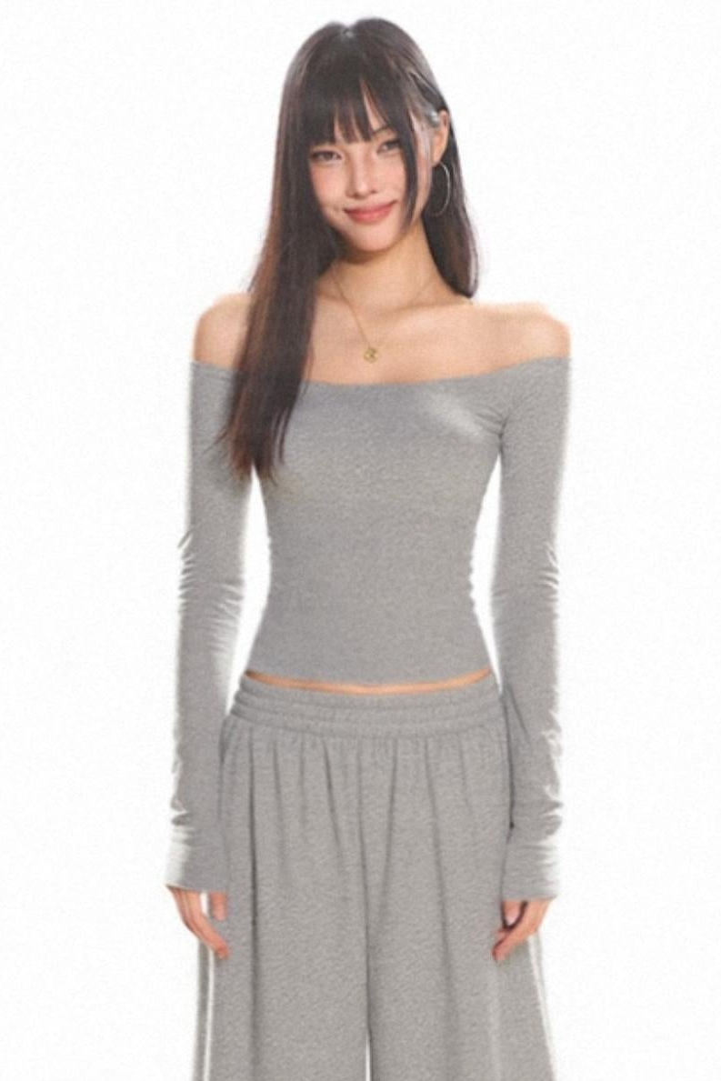 Lazy Knitted Long Sleeve Base Top Set-Up