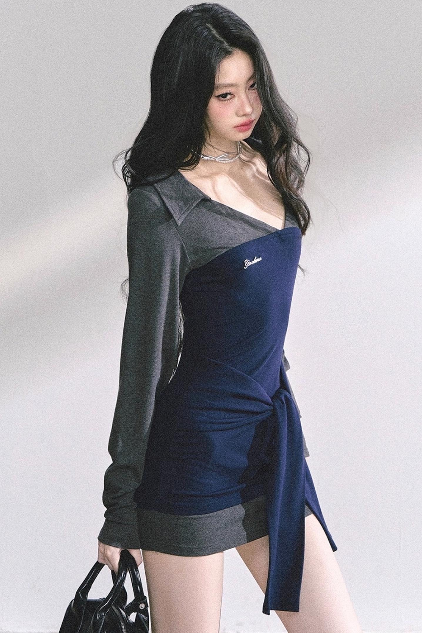 V-Neck Slimming Dress