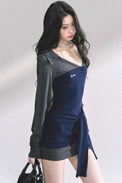 V-Neck Slimming Dress