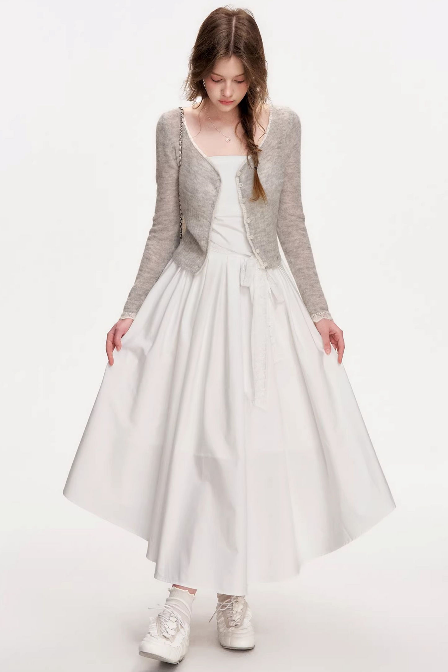 Delicate Lace Strapless Dress