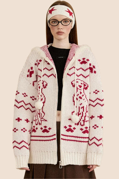 Winter Knitted Zipper Cardigan