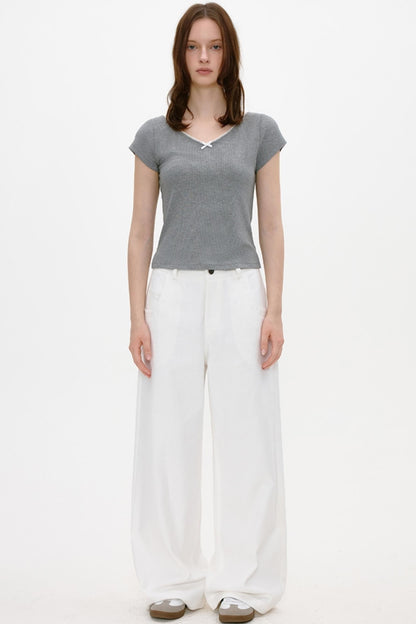 Retro White Casual Jeans