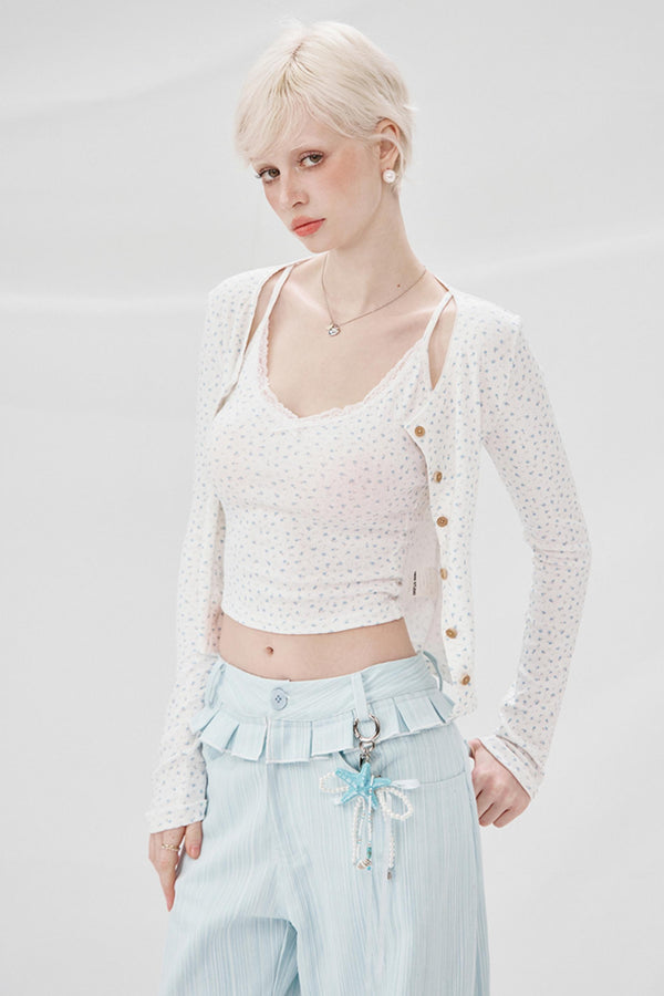 Floral Three-Piece Ensemble Top Set-Up