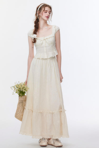 Ruffled Waist Skirt Set-Up