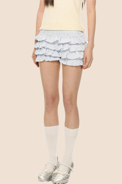 French Fluffy High-Waist Skirt