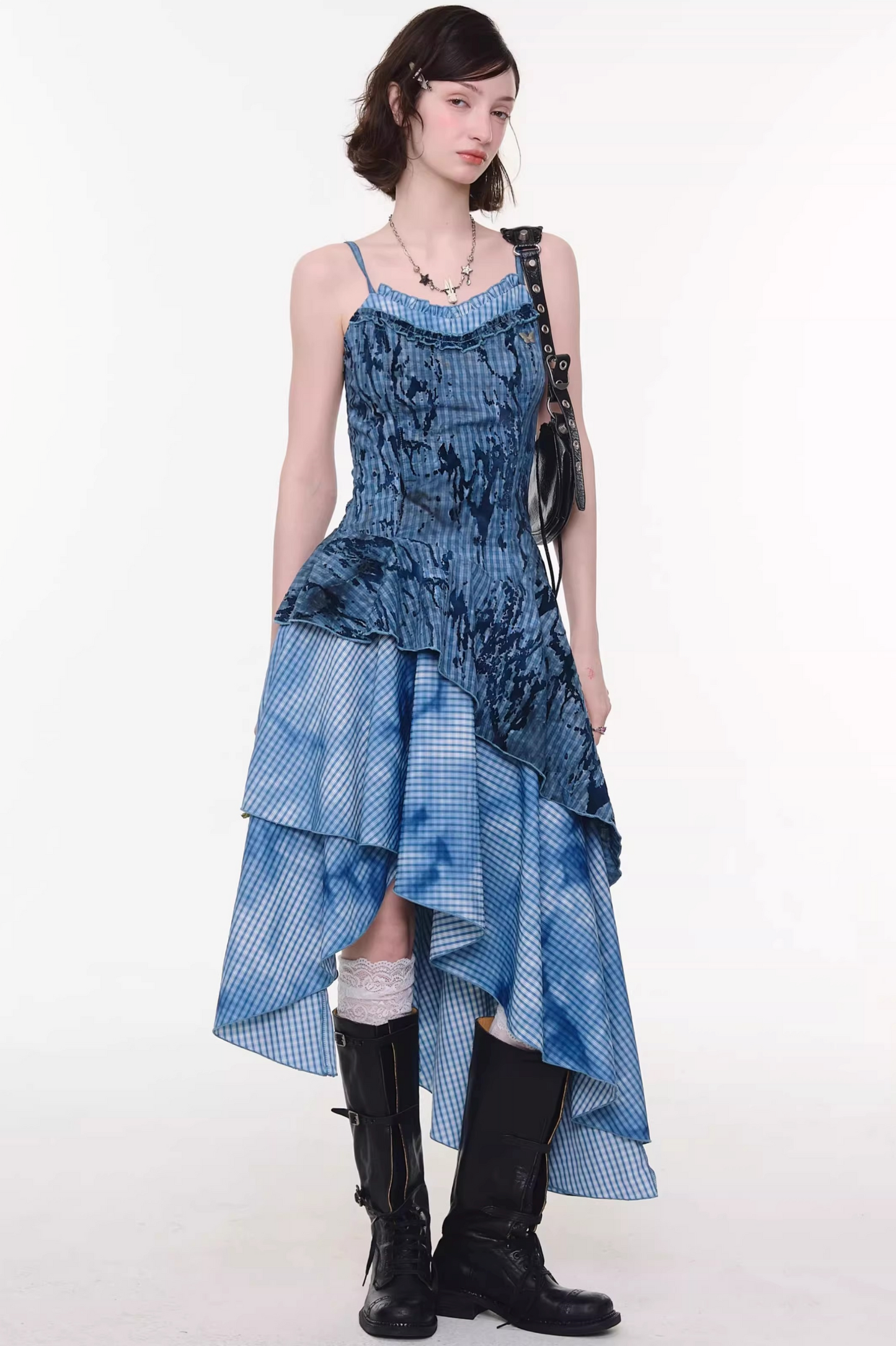 Night Mist Plaid Dress