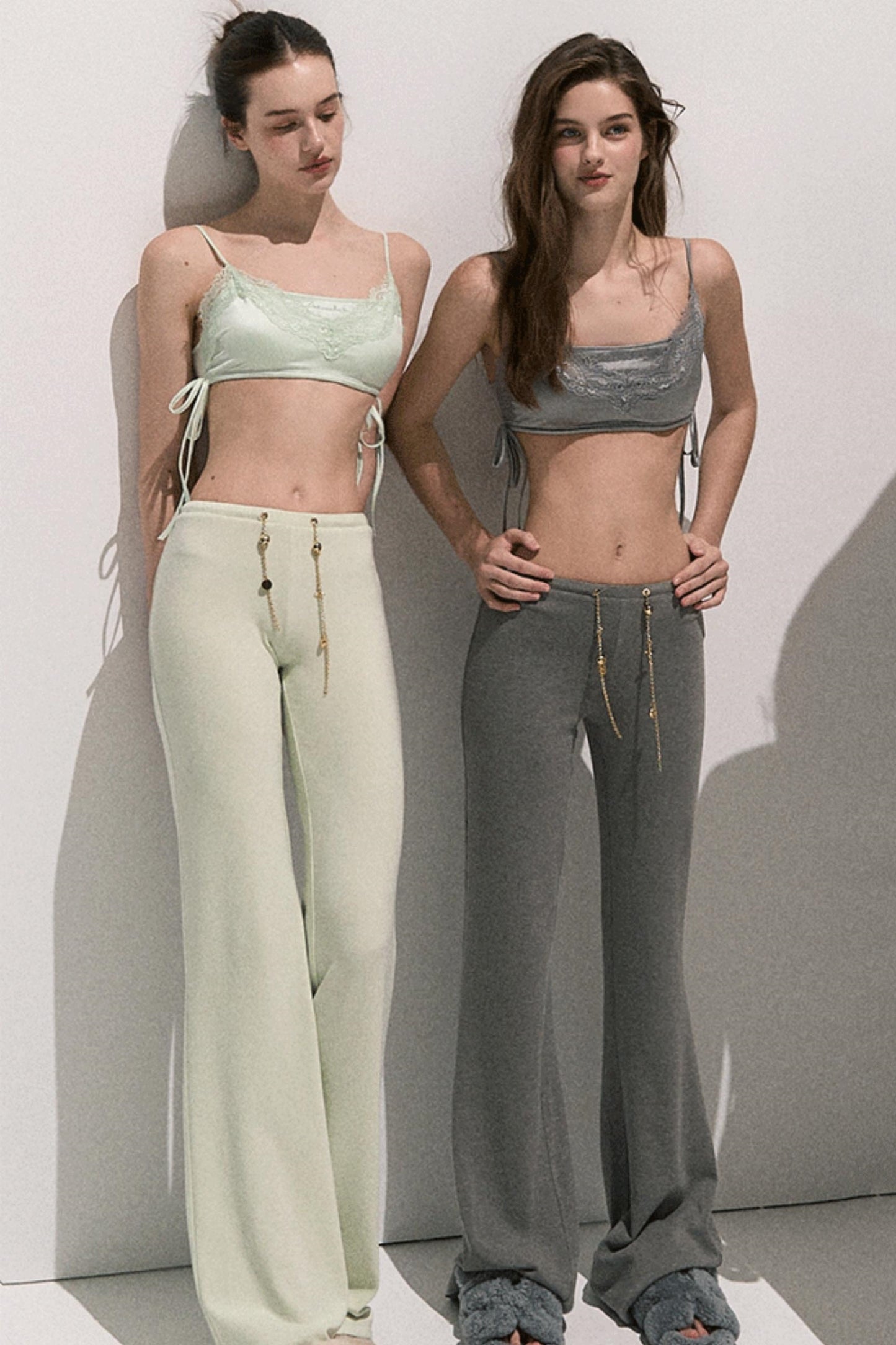 Soft Crewneck Knitwear Trouser Set-Up