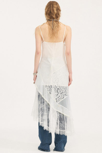Lace Irregular Patchwork Dress