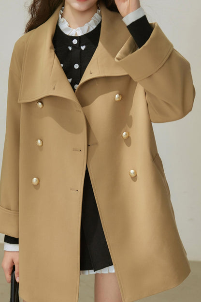 Retro Drop Sleeve Midi Coat