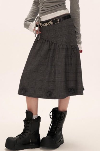 Flower High-End Mid-Length Skirt