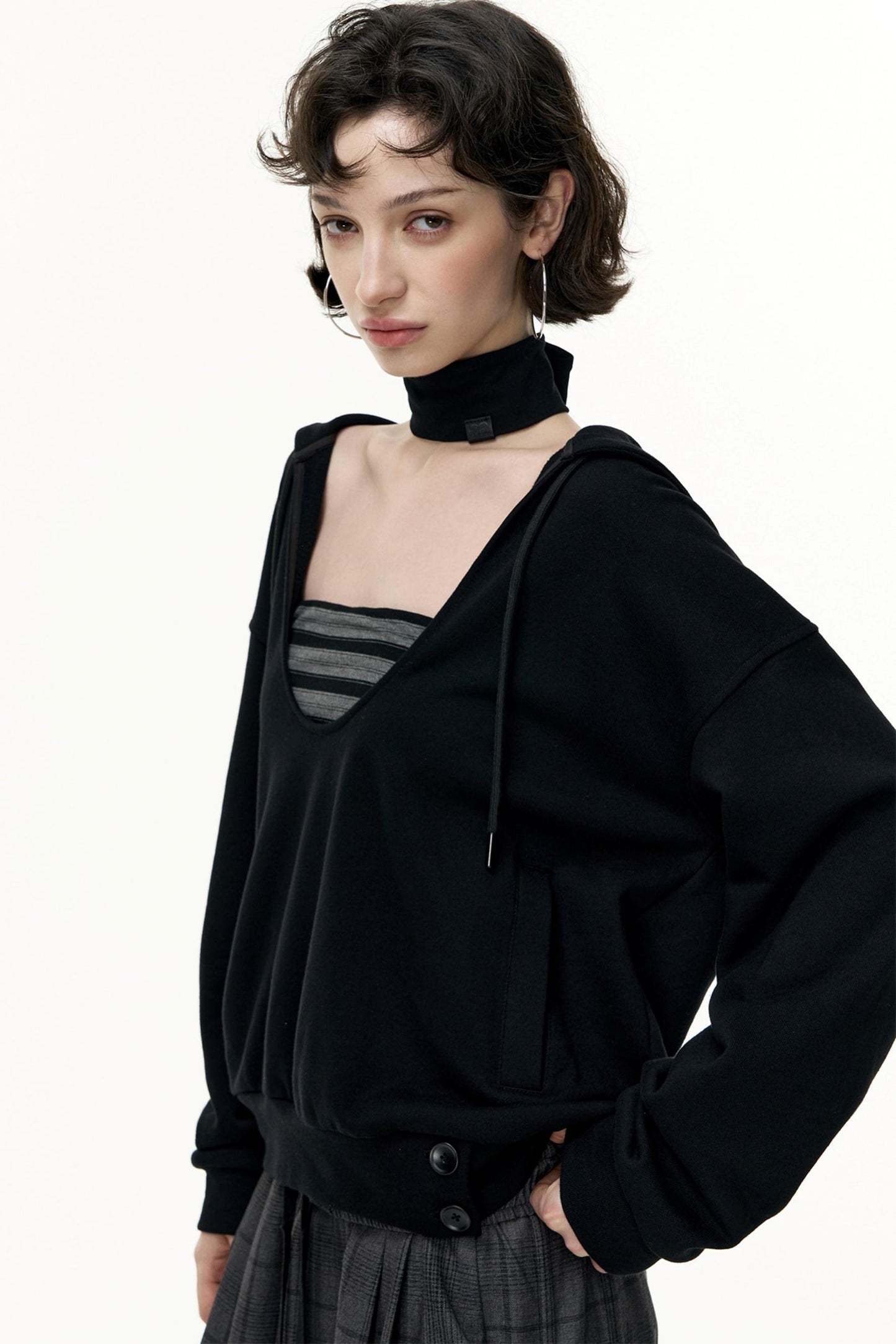 Layered Hooded Sweatshirt Set-Up